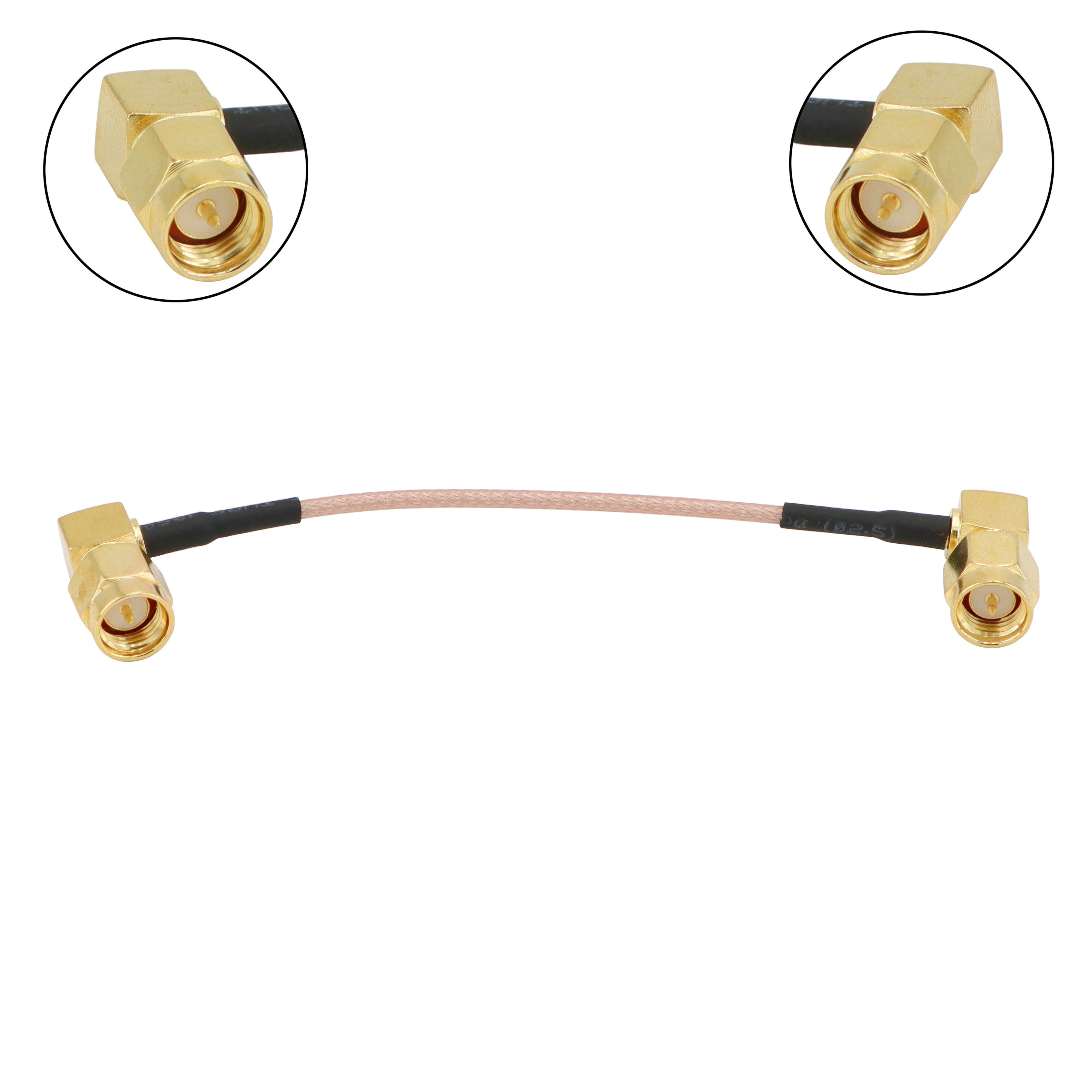 RG178 SMA Male Right Angle to SMA Male Right Angle Coaxial RF Cable for 2G 3G 4G Antenna Wireless Network Router